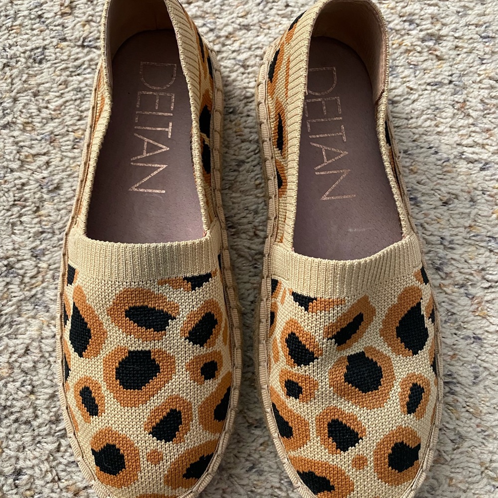 Leopard Espadrilles, Size 6